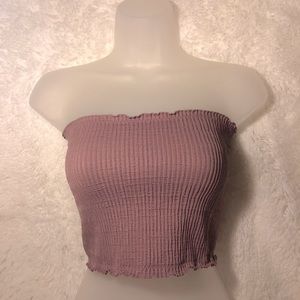 3/$30 mauve smocked tube top
